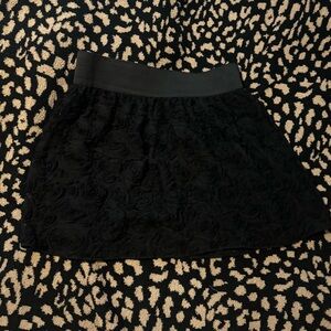 Black Ribbon Lace Skirt - XL